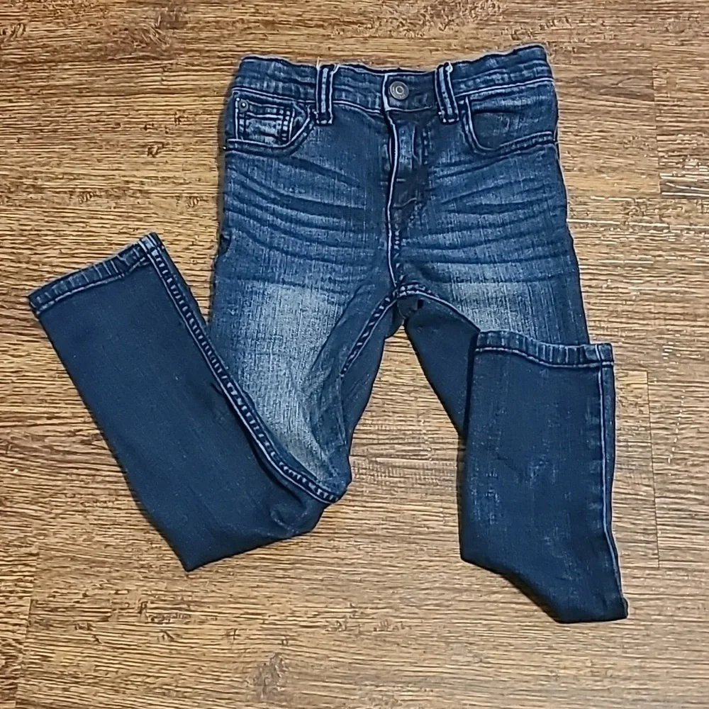 Kids Dark Wash Denim Jeans Slim Fit Adjustable Waist‎ Toddler
